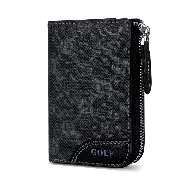 GOLF Cards Holder Case Men Credit Bank Cardholder Business ID Holders Leather Elegant Gentleman Wallet Anti Theft Brush Black