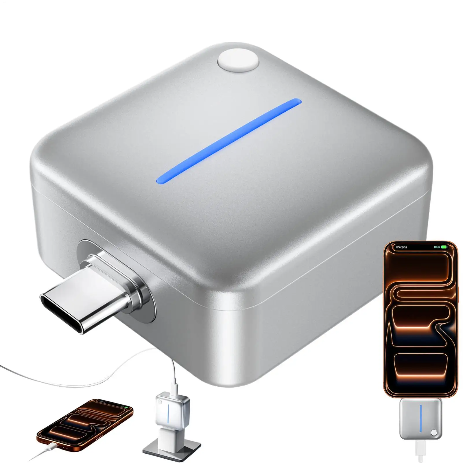 140W Auto Shut Off Phone Charger, Intelligent Auto Disconnect Protector for Laptop, Home Travel Workplace Charging