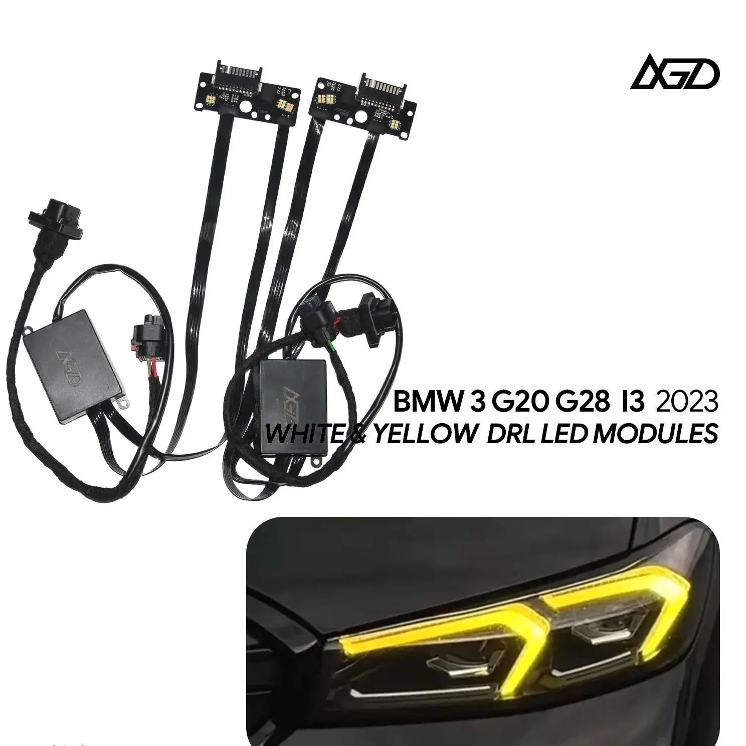 

Yellow&White DRL For BMW G20 G21 G28 3 Series 2023 2024 Fits LED Headlights EU Version