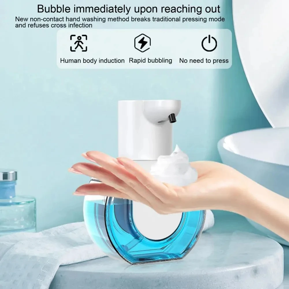 Intelligent Induction Soap Dispenser Charging Model, 4 Adjustable Liquid Ipx5 Waterproof, Human Body Rapid Induction Bubble