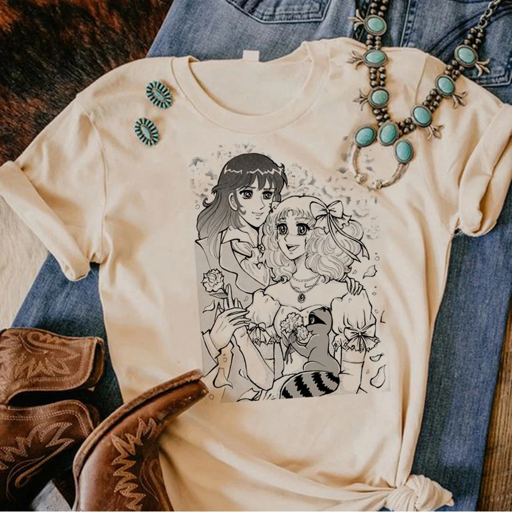 Candy Candy Anime top women streetwear funny Japanese Tee girl 2000s Japanese clothing