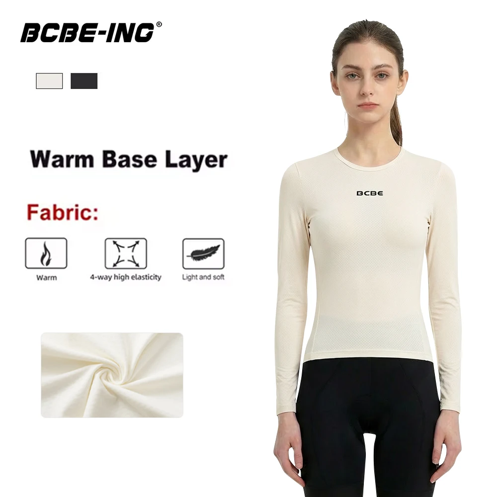 

BCBE Women Thermal Fleece Cycling Base Layer Winter Warm Bicycle Undershirts MTB Bike Outdoor Sprot Breathable Cycling Underwear