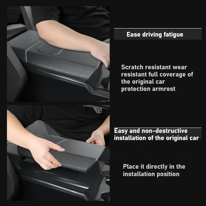 مسند الذراع صندوق الغطاء الواقي ل تسلا Cybertruck اكسسوارات السيارات TPE تخزين الهاتف المحمول المضادة للانزلاق قذيفة الداخلية 2024-2025