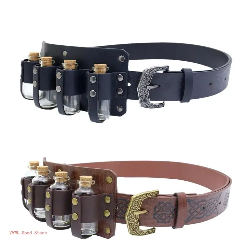 Leather Belt Set Medieval Styles Waist Belt Role Playing Belt Gothicism Attires