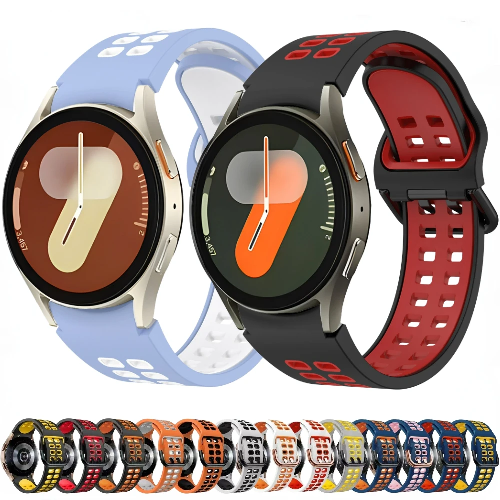 

Sport Silicone Strap for Samsung Galaxy Watch 6/Classic/5/Pro/4 47mm 43mm 45mm Correa for Samsung Galaxy Watch 7 44mm 40mm Band