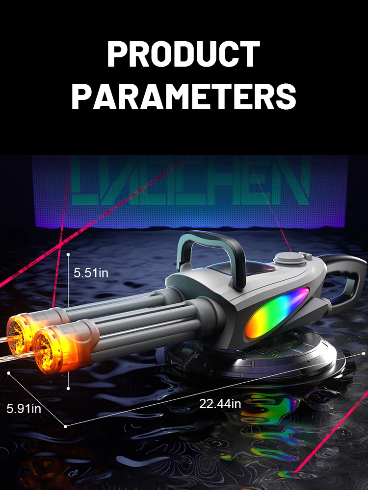 

Electric water gun colorful lights Automatic Water Electric Bubble Gun Children's Day Gift Toys for Boys Kid Girls Outdoor Toy