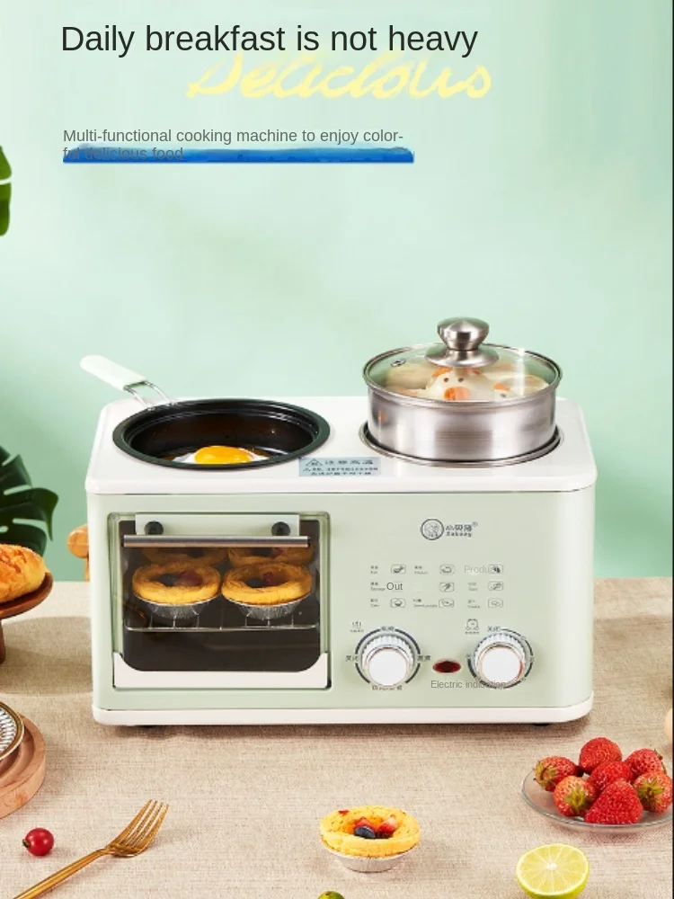 Small Mini Oven Breakfast Machine Steaming, Roasting, and Boiling In Four In One Multi Function 오븐  Bread Machine Maker