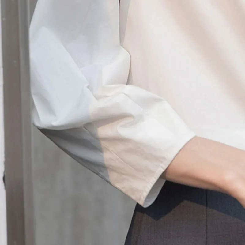 Spring Summer Casual White Shirt Women Three Quarters Sleeve Blouses O Neck Basic Tops Office Lady Clothing Blusas Mujer New