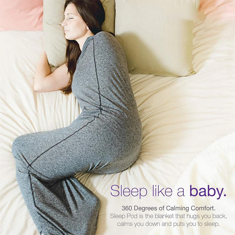 

Compression Sleep Sack For Adults Ultra Lightweight Wearable Blanket Stress & Anxiety Relief Breathable Stretch Fabric Sleep Pod