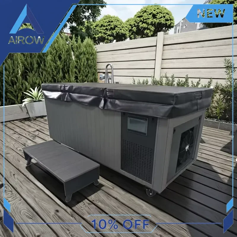 for Wood Stainless Steel Ice Bath Tub Wifi App Control Chiller Filter Insulated Cover Cold Plunge Recovery for Athletes Home