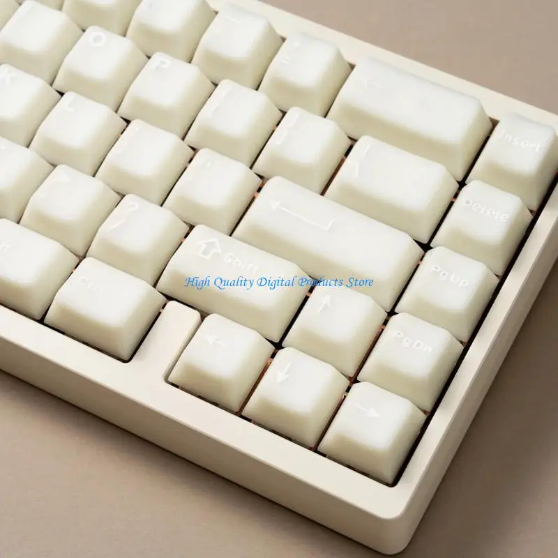 U2JE 120 Semi Transparent ABS Double Shot Keycap Original Profile for Mechanical Keyboards