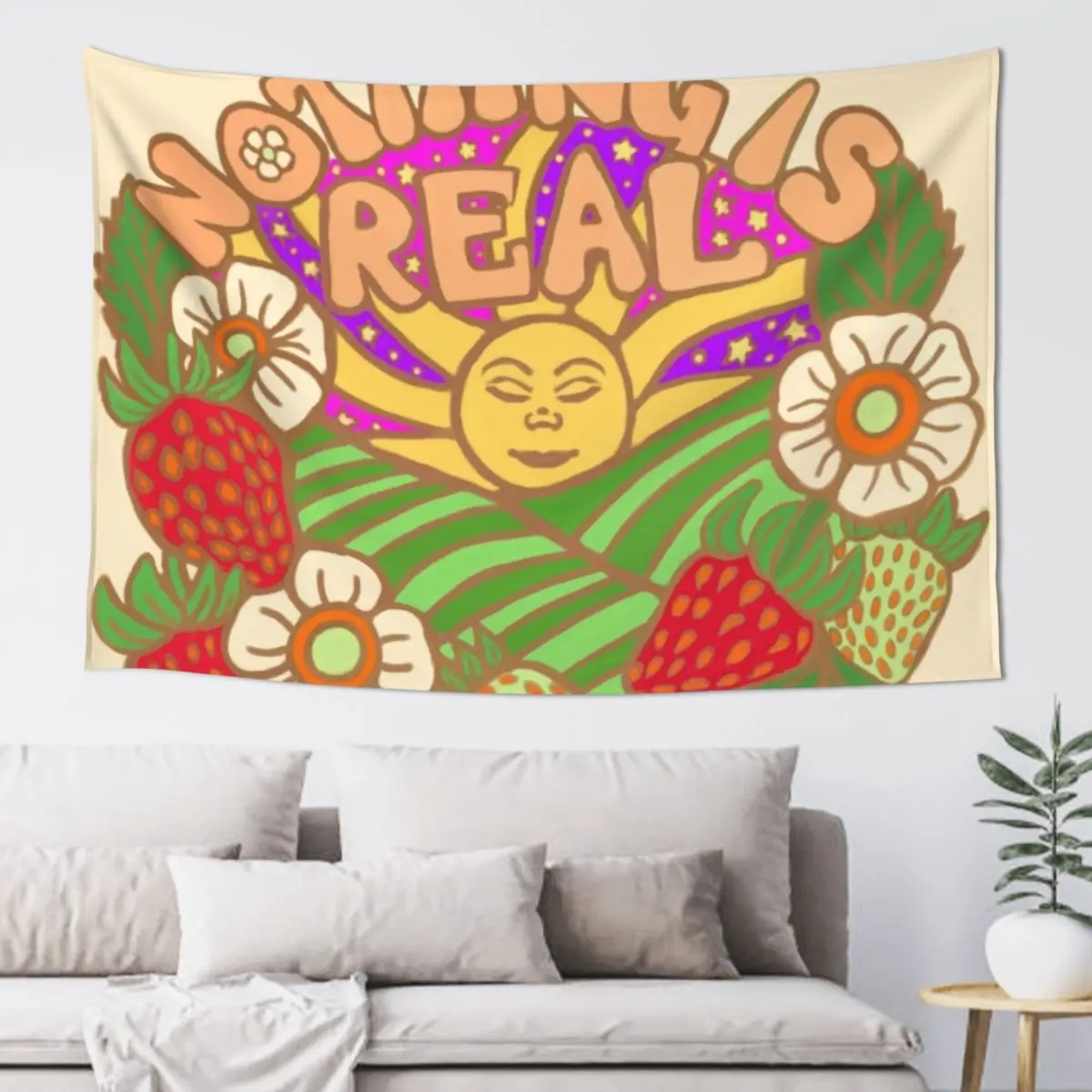 

Nothing is Real Tapestry Decoration Bedroom Wall Art Cute Room Decor Wall Decoration Tapestry