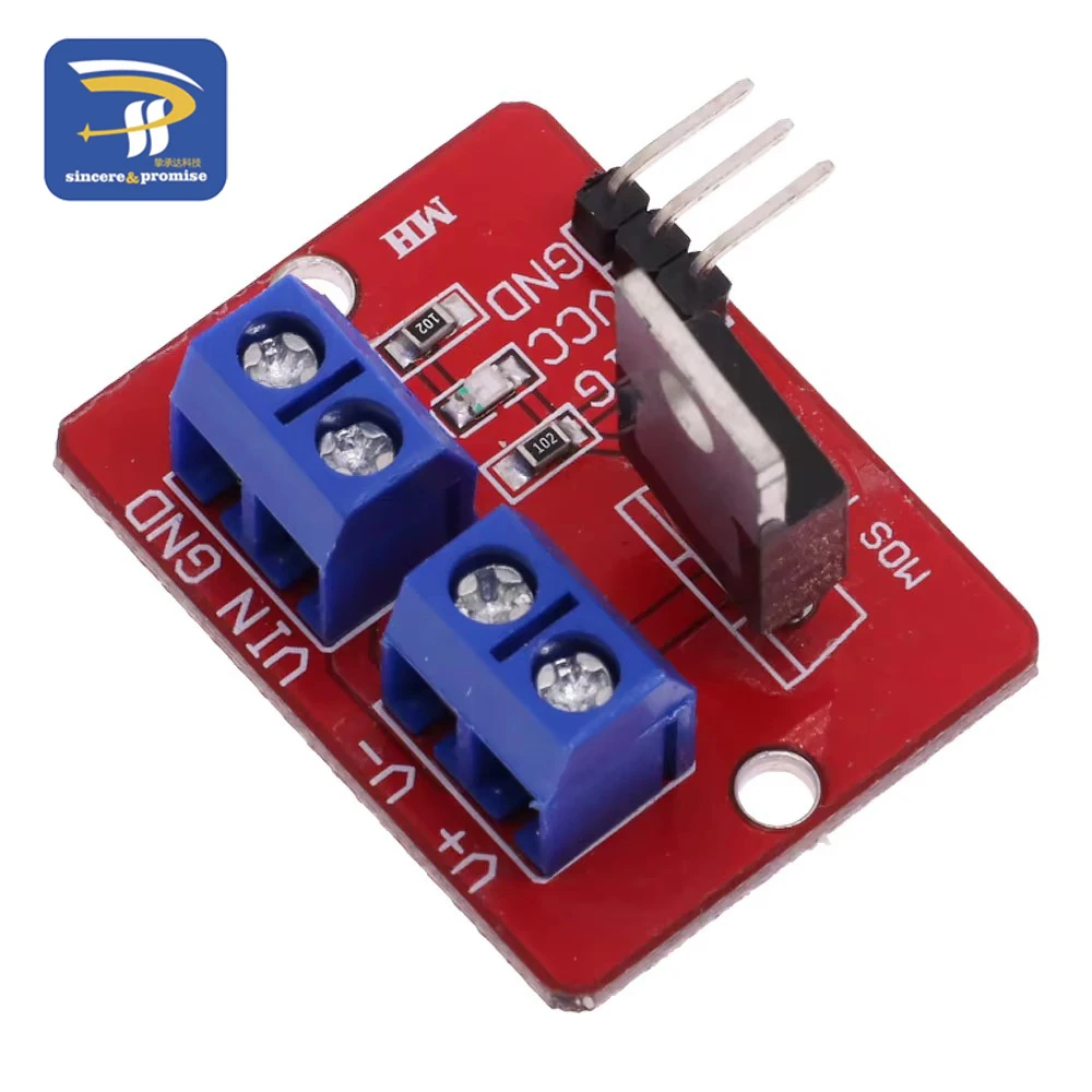5PCS 0-24V Top Mosfet Button IRF520 MOS Driver Module For Arduino MCU ARM Raspberry pi