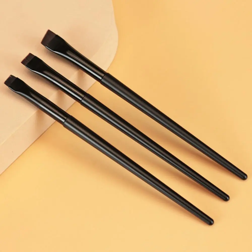 Schoonheid Beginners Schuine Cosmetica Borstel Platte Wenkbrauwborstel Mes Make-Up Borstels Liner Wenkbrauw Borstel Hoekige Fijne Eyeliner Borstels