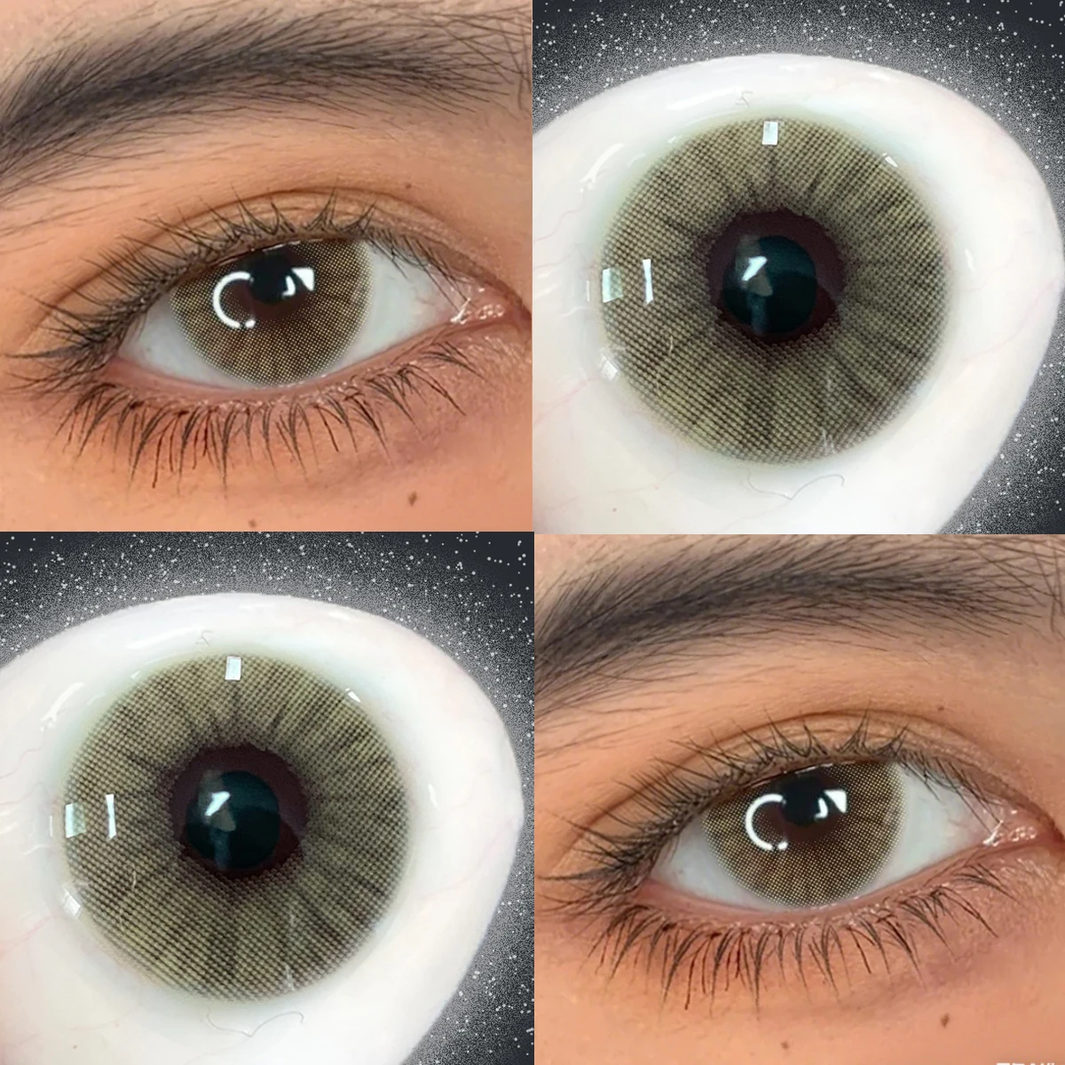 Visuashow Hidrocorcolor Bernstein-Braune Farblinsen für Augen, mit Natürlicher Kleiner Pupille, Jährlich mit Stärke. Weich und bequem, perfekt für den täglichen Gebrauch und das elegante Schönheits-Make-up – Detail 15