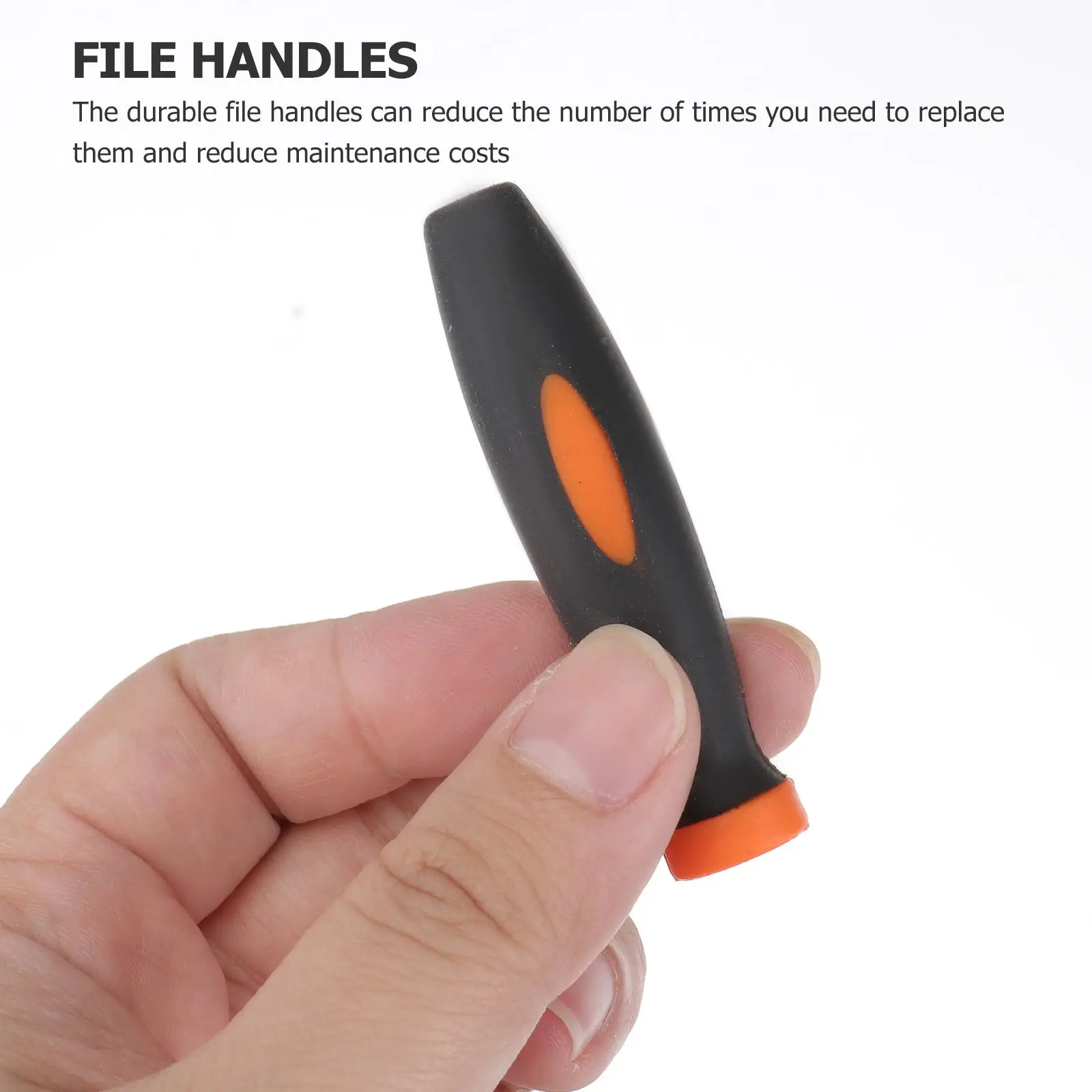 10pcs Plastic Handle For File Black Rubber Ergonomic Grip Durable File Handle Set Tool Accessory For Metal Wood Rasp Saw
