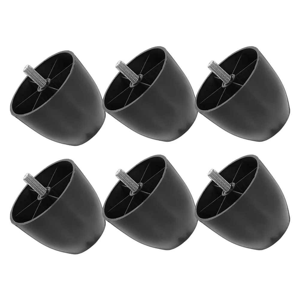 6 uds. Pies de muebles con tornillo, patas de sofá, patas de silla de plástico, patas de sofá para gabinete, pata de soporte para cama