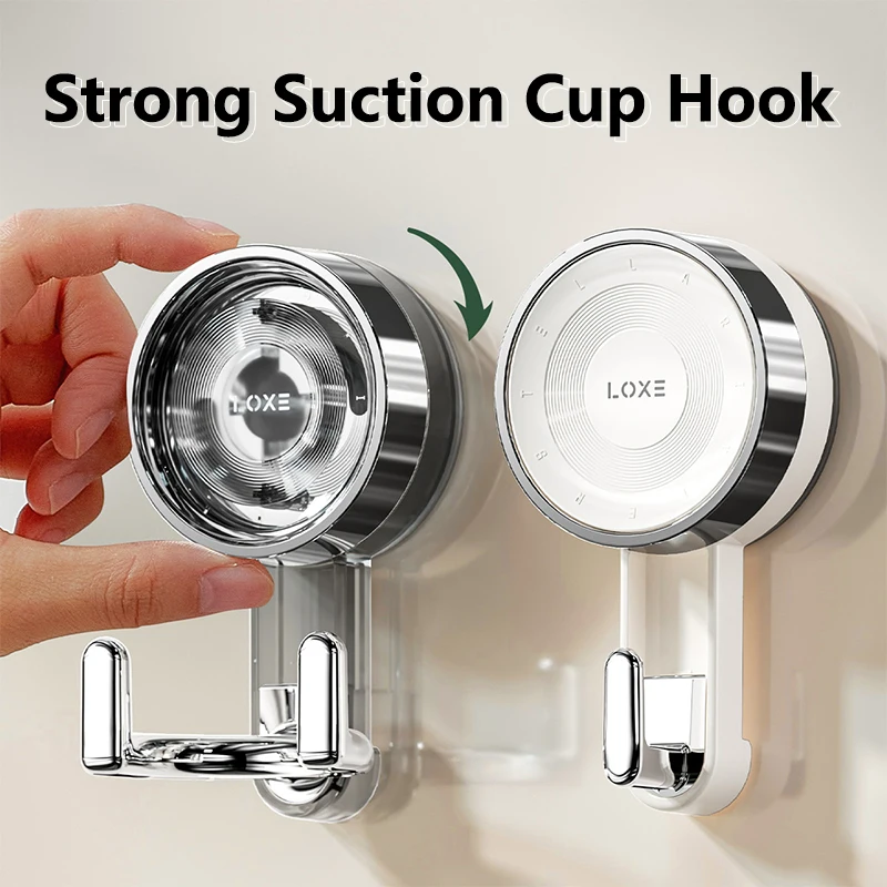 Fashion Powerful Heavy Duty Vacuum Suction Cup Hooks Reusable Traceless Shower Clothes Wall Hanger