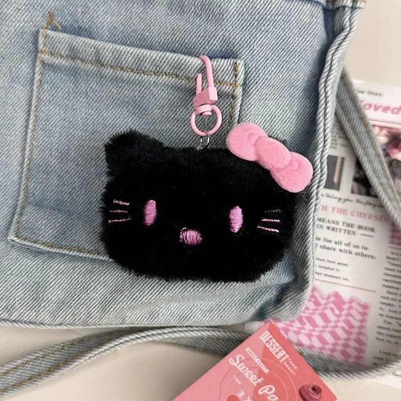 Precioso y creativo colgante de Hello Kitty Kawaii Sanrio, llavero con mochila de dibujos animados, accesorios de decoración para coche, regalo de Navidad