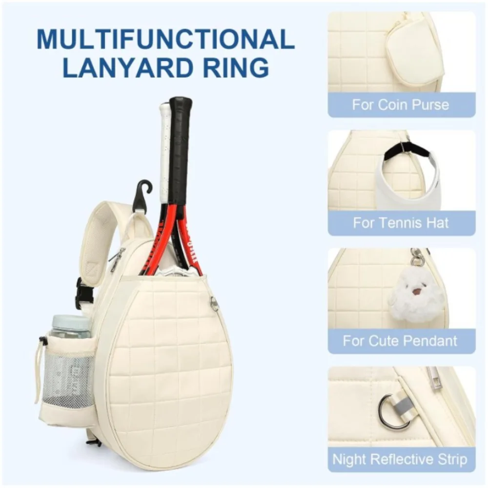 New Polyester Fiber Racket Bag Large-capacity Layered Sports Racket Backpack Tennis Racket Bag Women