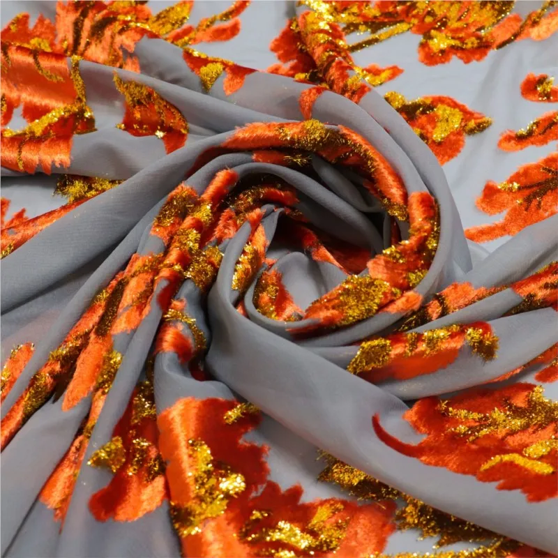 

Woven velvet jacquard brocade viscose fabric haute couture dress cheongsam