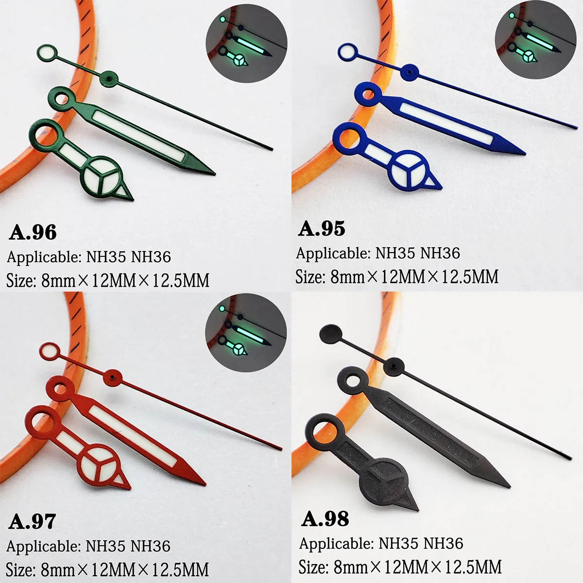 nh35 hands nh35 Watch hands nh36 hands pointer nh35 watch parts skx007 hands nh35 dial luminous hands NH35 movement hands