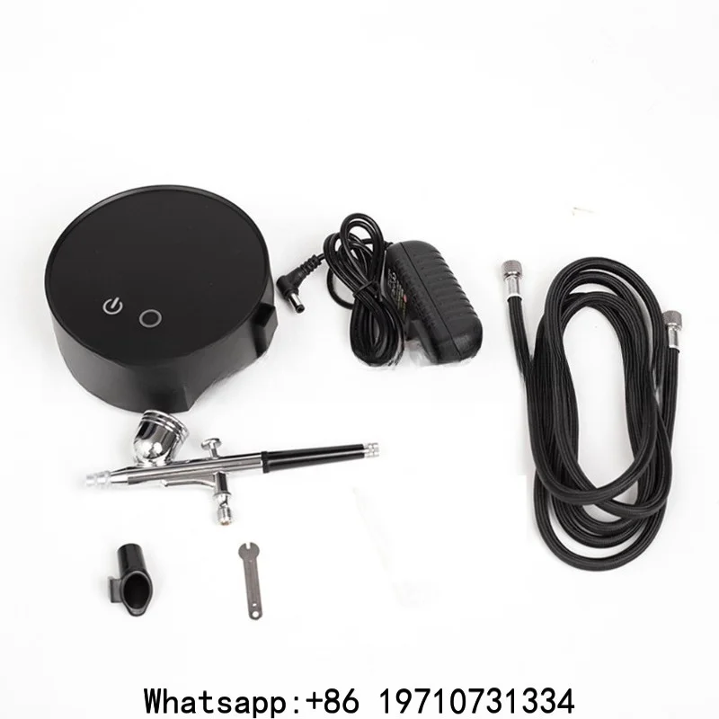 Dual-action Self-stop Figure Mini Airbrush Air Pump Set Cake Coloring Nail Art Spray Painting Machine
