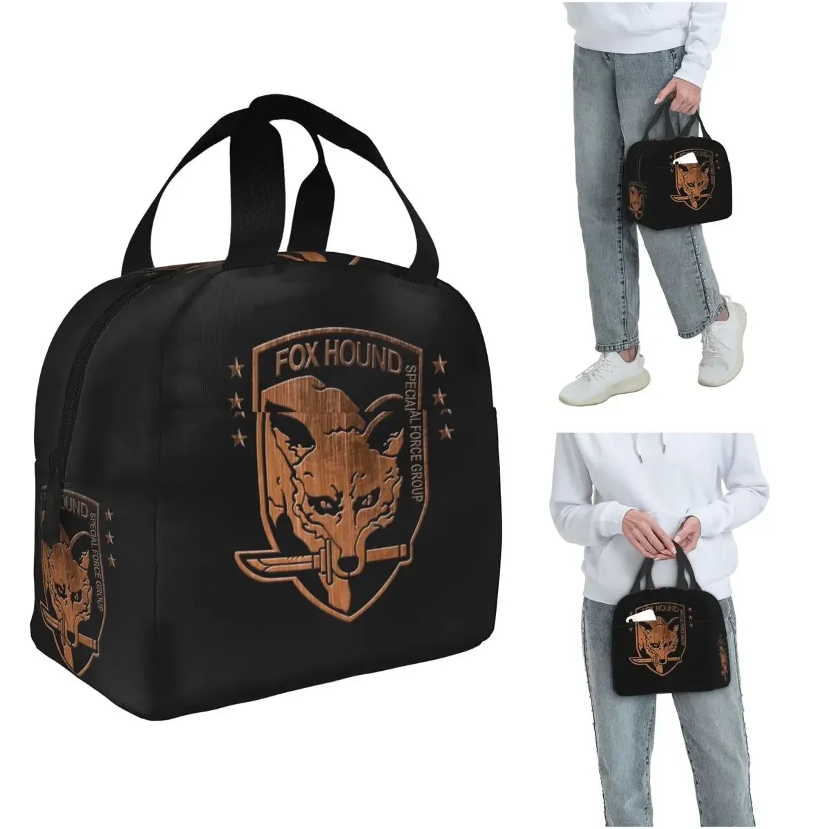 Foxhound Special Forces Group Metal Gear Solid Isolierte Lunchtasche für Damen und Kinder, auslaufsichere Lebensmittelboxen, Thermo-Lunchbox-Tragetasche