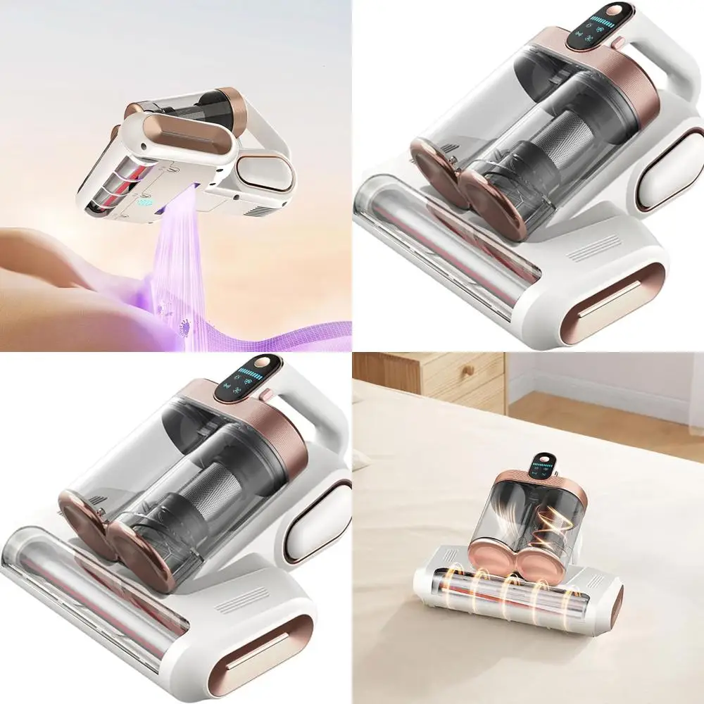 

Портативный ручной очиститель матрасов с двойной чашкой, всасыванием 18 кПа, УФ-светом и ультразвуковой техникой емкостью 80 000 об/мин для кровати, дивана и C.