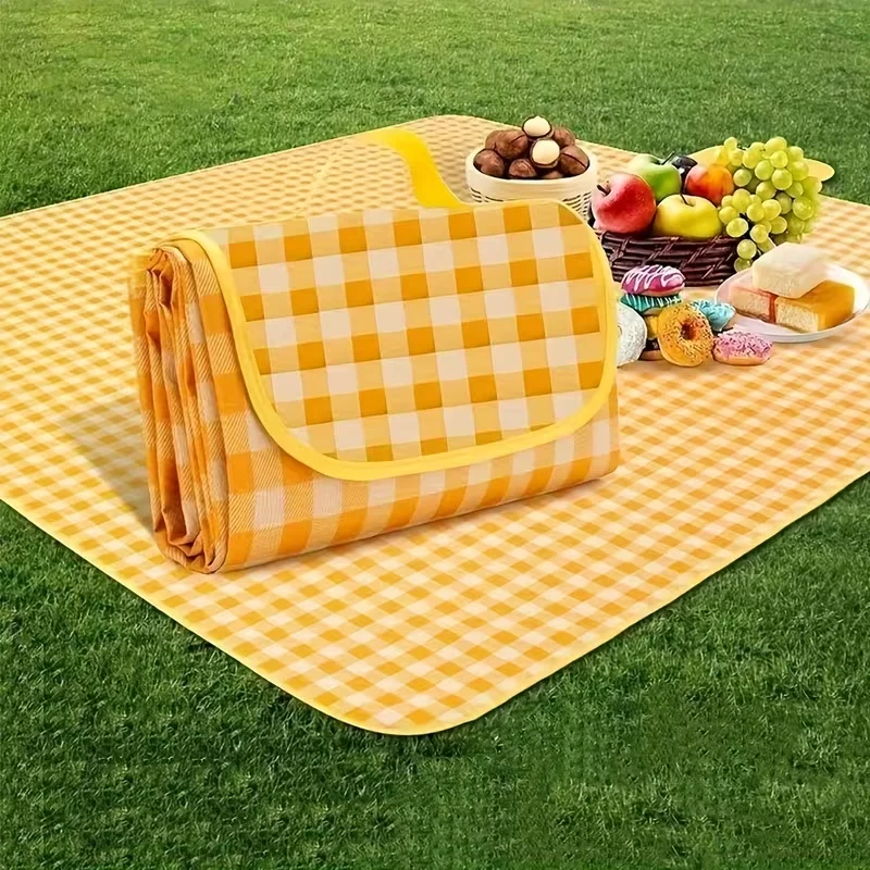 Portable Waterproof Picnic Blanket Comfortable All Weather Outdoor Mat for Beach Park Concert Festival Camping and Lounge