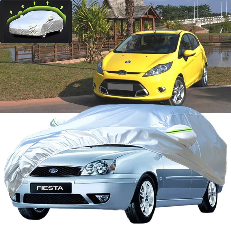 

For Ford Fiesta Outdoor Protection Full Car Covers Snow Cover Sunshade Waterproof Dustproof Exterior Car Accessories
