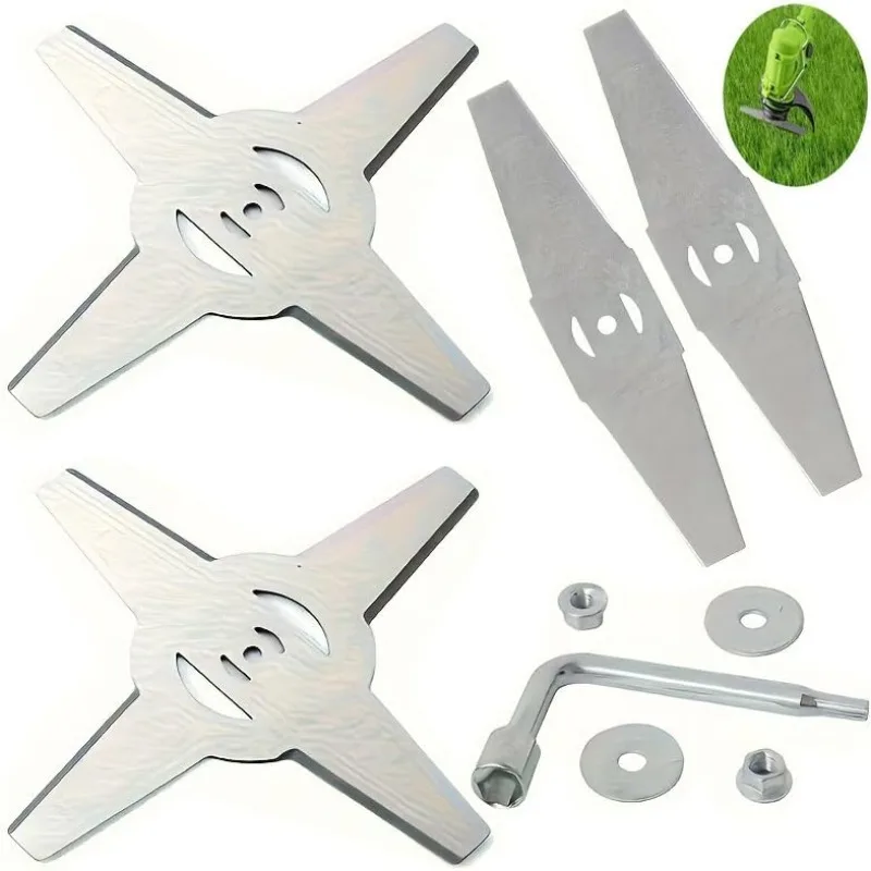 9Pcs Grass Trimmer Blade Heads Replacements for Electric Stringless Weed Wacker Weed Eater Garden Lawn Weeding