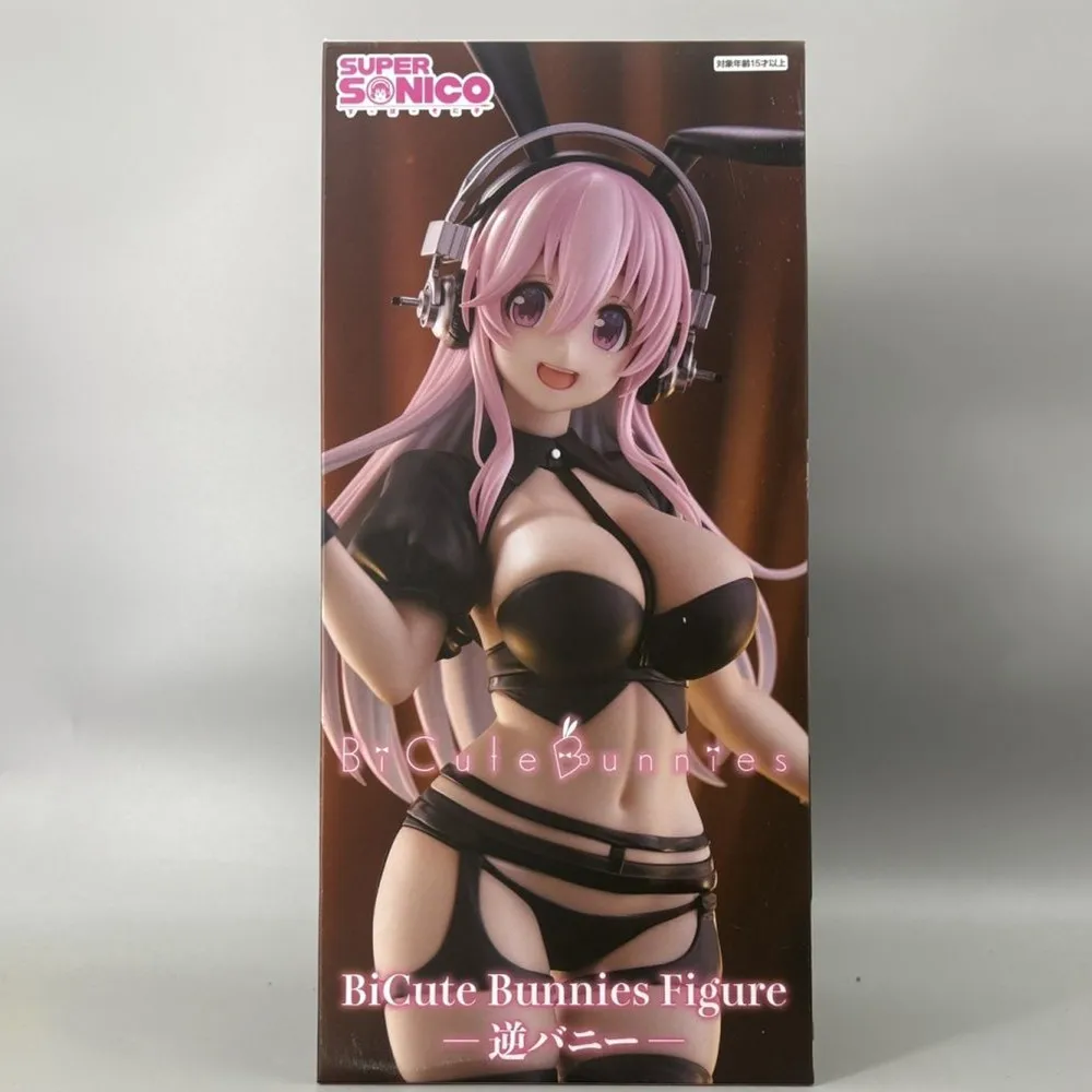 Original FuRyu BiCute Super Sonico Anime Bunnies Reverse Bunny Figure PVC Action Figurine Model Toys view 3