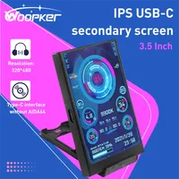 3.5 Inch IPS TYPE-C Computer Secondary Screen DIY Supports CPU GPU RAM HDD Monitor USB Display with AIDA64 Suitable for Windows