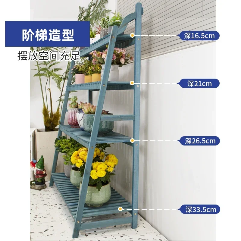 Support de fleurs de balcon succulent, multicouche du sol au plafond, support de plantes vert simple et moderne