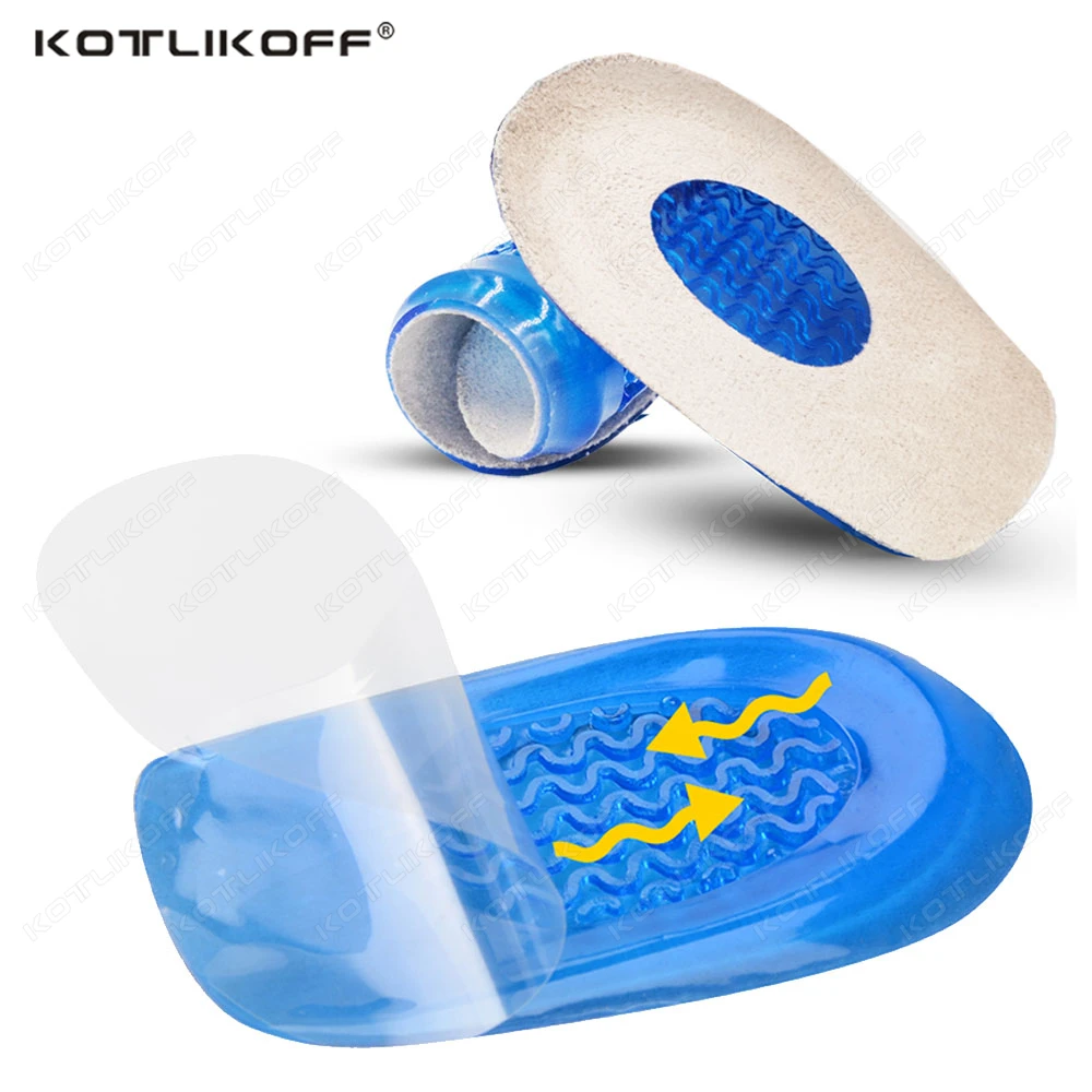 KOTLIKOFF Orthopädische Einlegesohlen aus Silikongel, Rückpolster, Fersenbecher für kalkanische Schmerzen, Gesundheit, Fußpflege, Unterstützung, Spur-Fußpolster
