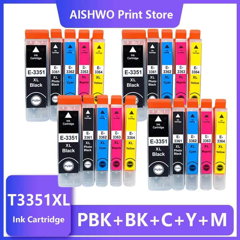 ASW Für Epson 33XL T3351 T3361 - T3364 Kompatibel tinte patrone XP-530 XP-630 XP-635 XP-830 XP-540 XP-640 XP-645 XP-900 drucker