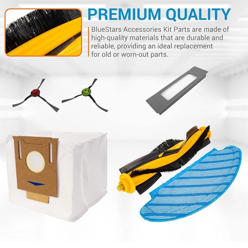 SANQ لـ ECOVACS DEEBOT OZMO T8 T8 AIVI T8 MAX N8 Pro N8 Pro+، Yeedi Vac جهاز آلي لتنظيف الأتربة فرشاة جانبية رئيسية فلتر Hepa ممسحة