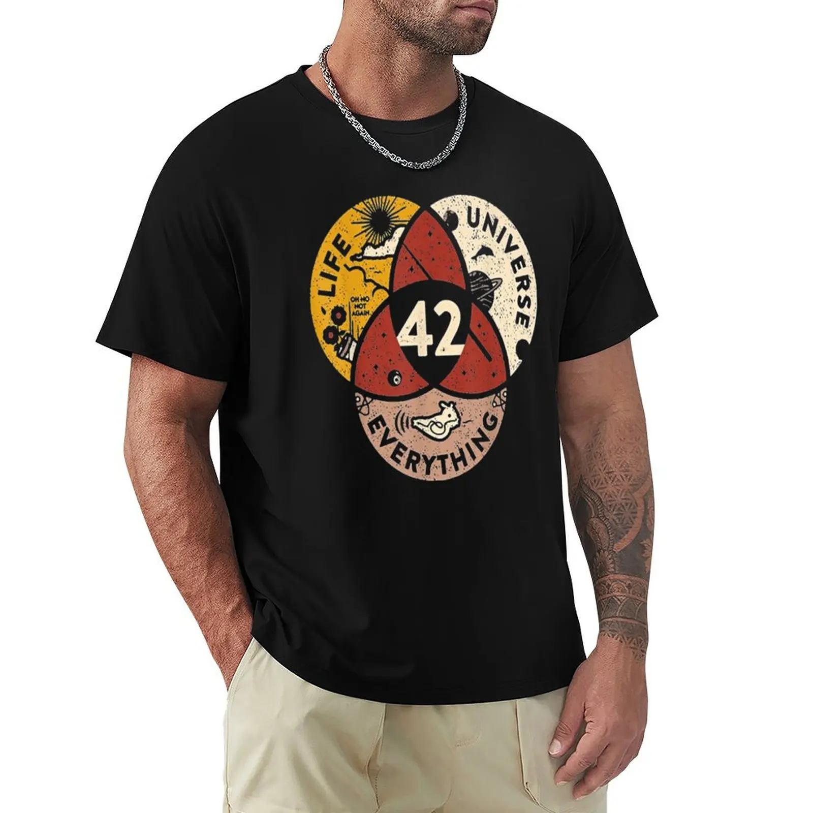 42 Answer to Life Universe and Everything T-Shirt oversizeds sweat graphic tees men