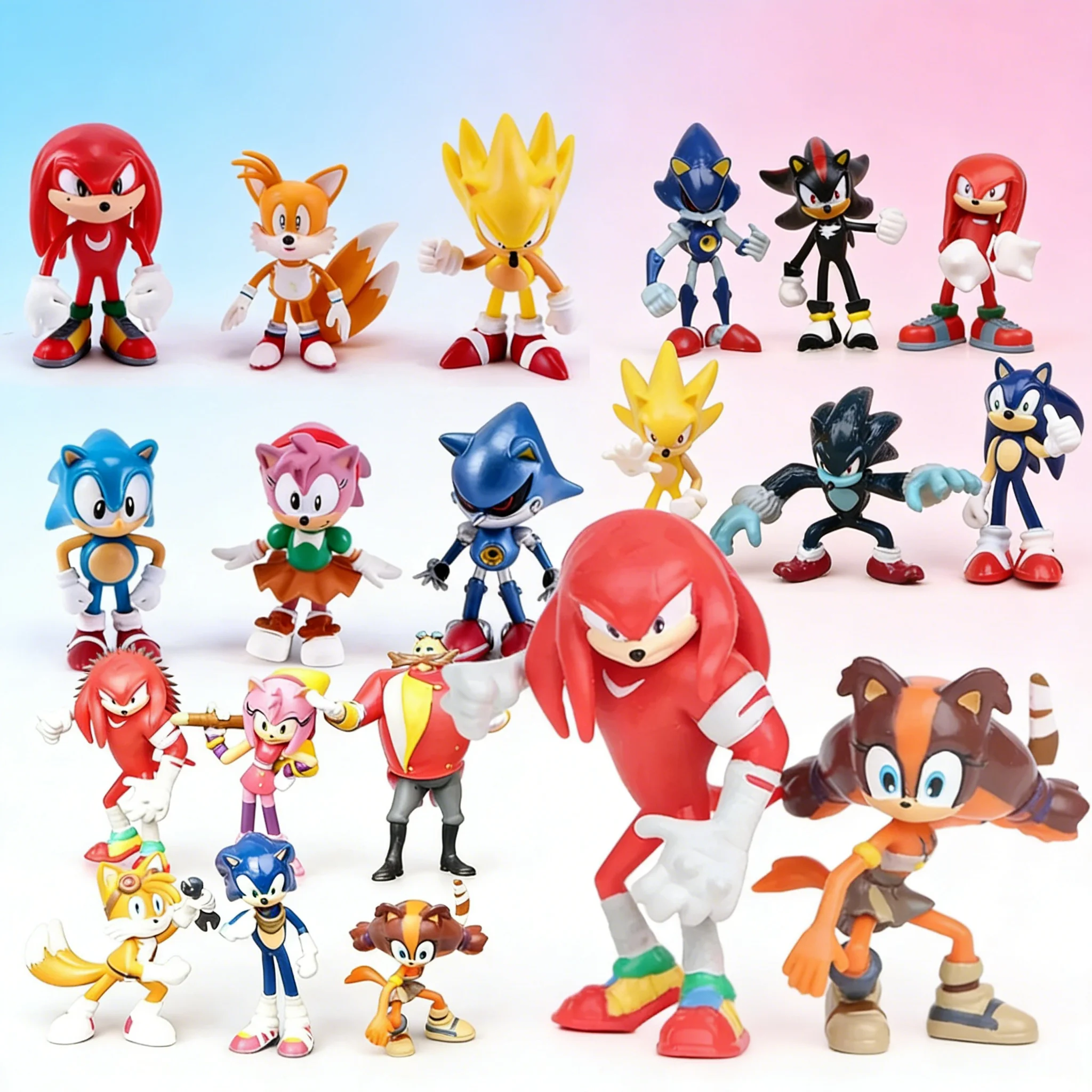 

6Pcs/Set 6-7cm Sonic Figures Toy Pvc Toy Shadow Tails Characters Figure Toys For Children Animals Toys Set