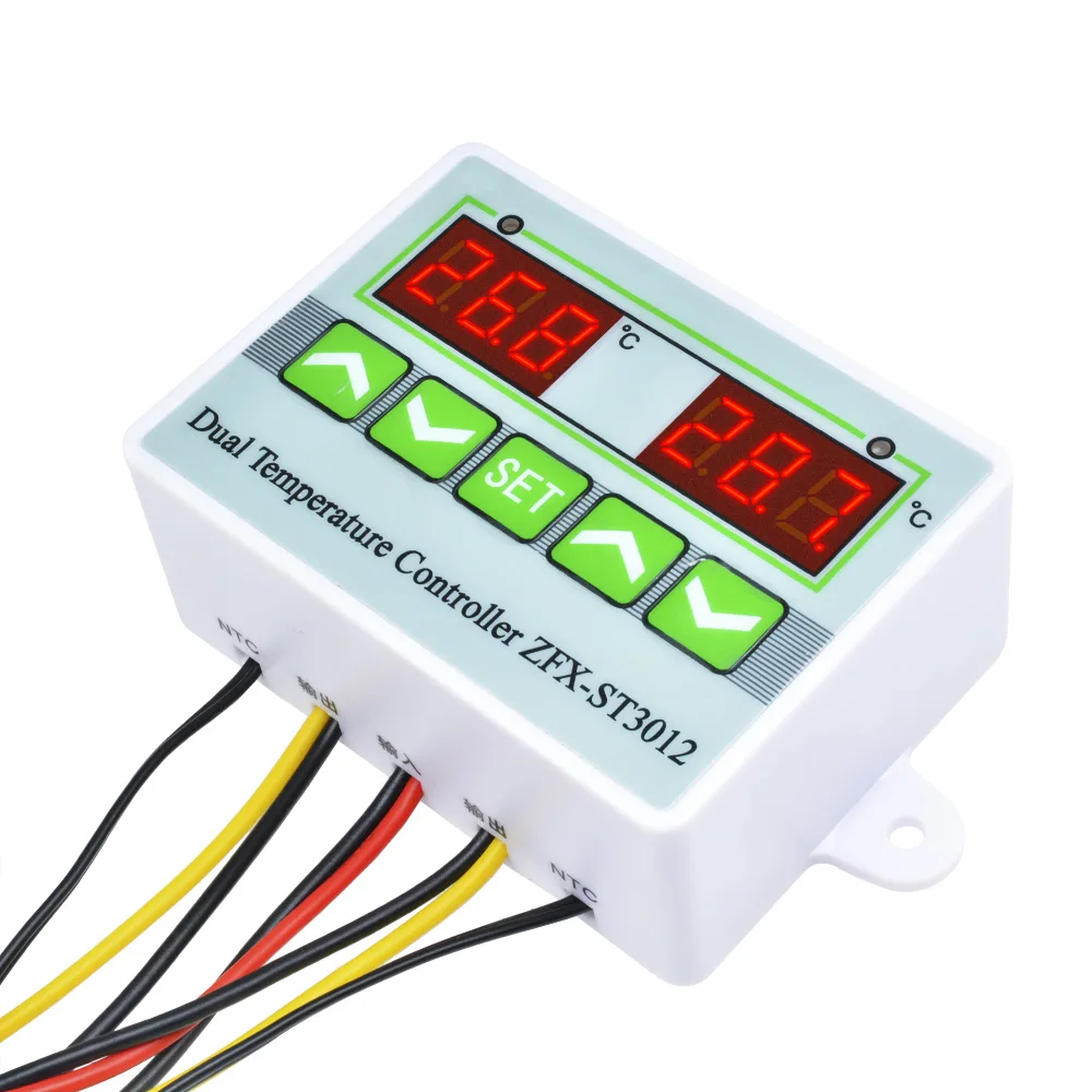 ZFX-ST3012 LED Display digitale regolatore di temperatura intelligente digitale doppio termostato termo Controller caricatore per interni