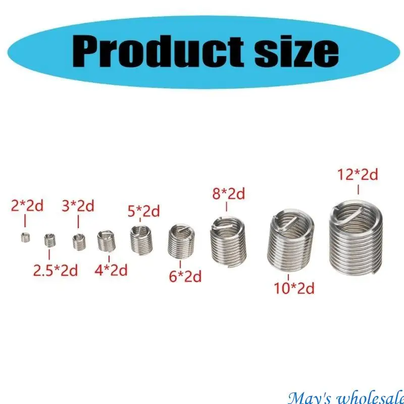 Sửa chữa sợi thép 120pcs Bộ 2 mm đến 12 mm Chèn chèn chèn cho các ứng dụng ô tô & điện tử 448a