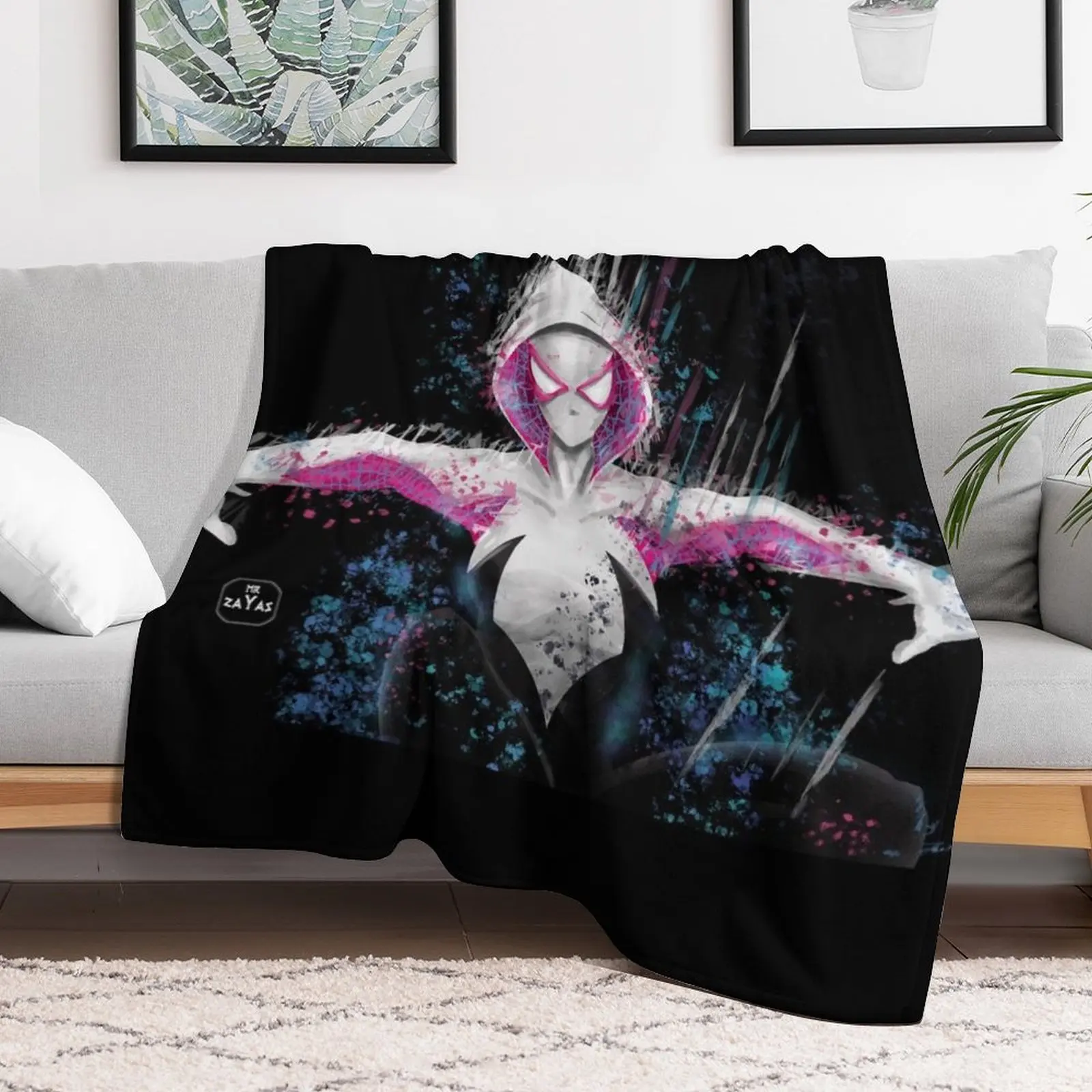 

Gwen BLACK Throw Blanket Plaid heavy to sleep Extra Large Throw anime Blankets