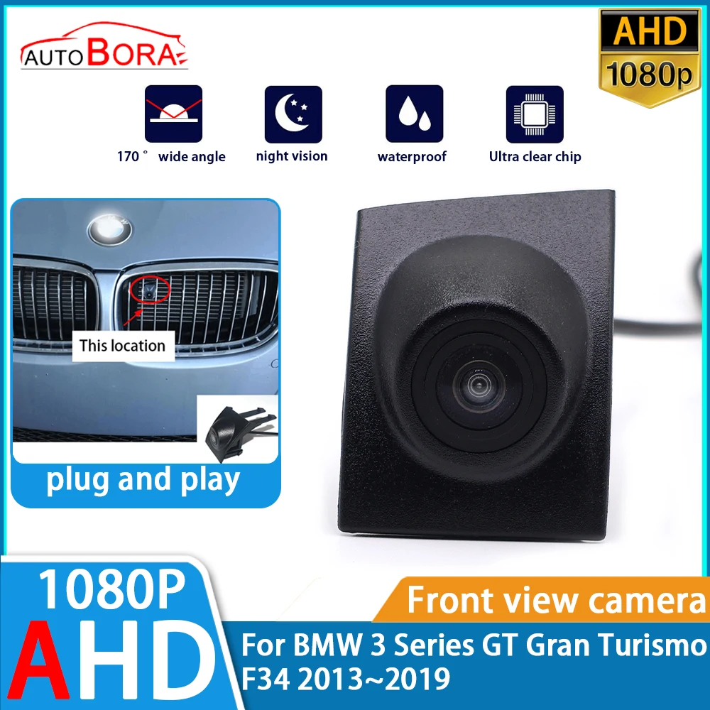 ZhuCamX AHD 1080P Ultra Clear Night Vision LOGO Parking Front View Camera For BMW 3 Series GT Gran Turismo F34 2013~2019