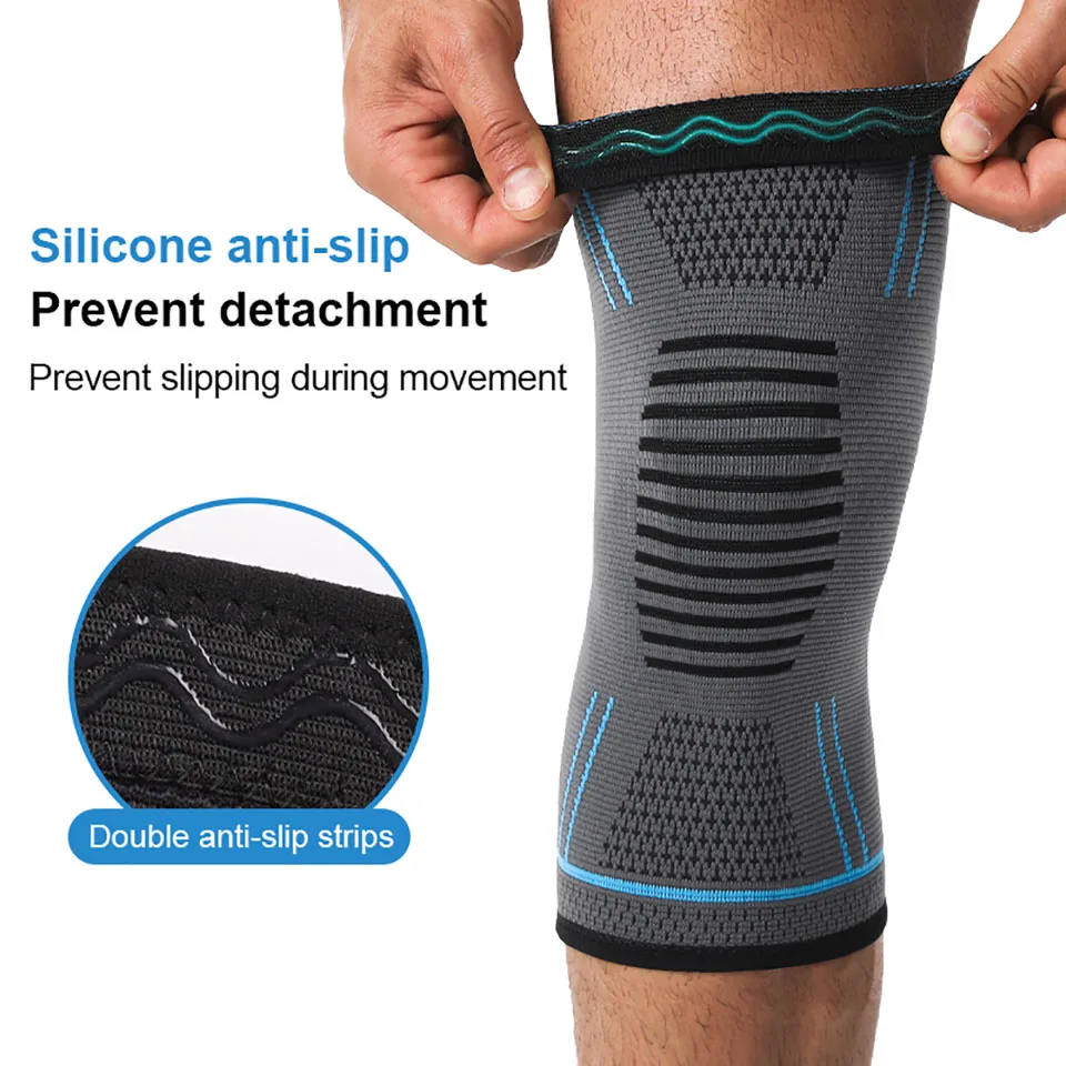 GTUBIKE 1 Pcs Compression Knee Support Sleeve Elastic Knee Pads Brace Springs Gym Sports Protector Basketball Hiking leg guards image 4