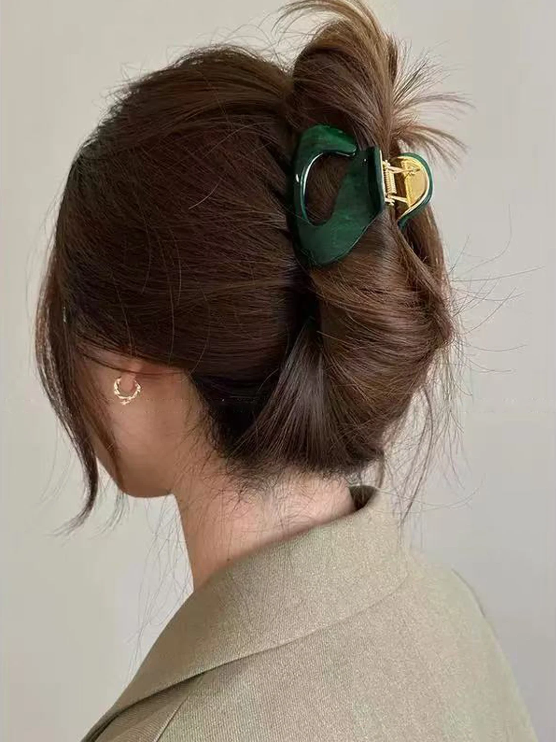 1 Stück Haarklammer im koreanischen Stil aus Acetat-Legierung, Retro-Haarspange mit Wolkenmotiv, schicke und vielseitige Haarklammer mit Persönlichkeit – Detail 9