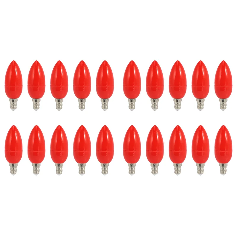 

A50I 20X LED Candle Light Candle Light Bulbs Red Fortune Lamp God Lights Energy Saving Candle Lights,E14