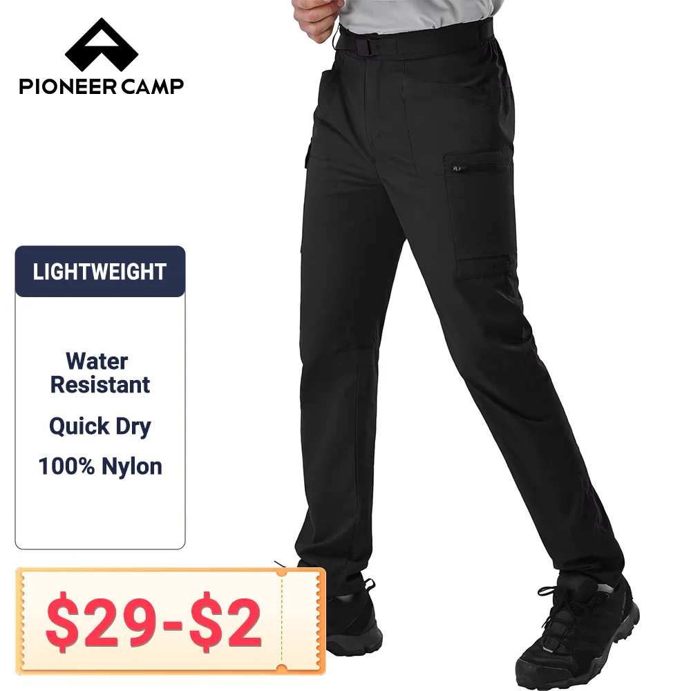 Pioneer Camp Men's Hiking Cargo Pants Lightweight Quick Dry Outdoor Water Resistant Work Tactical Pant for Men Travel Fishing