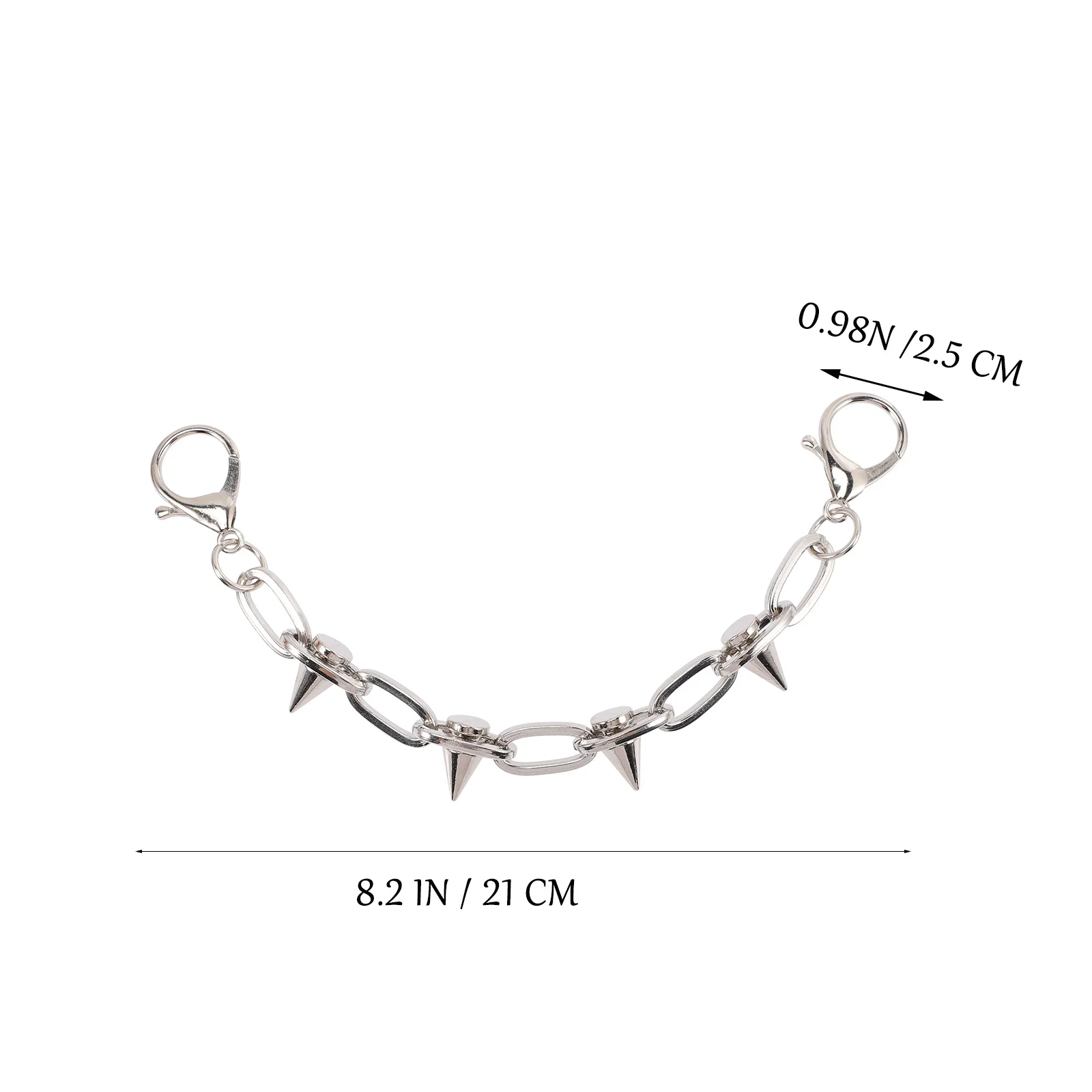 

3pcs Punk Stainless Charms Chain Steel Hip Hop Chain For Men Metal Shoe Decoration Accessories Fashion Shoe Chains