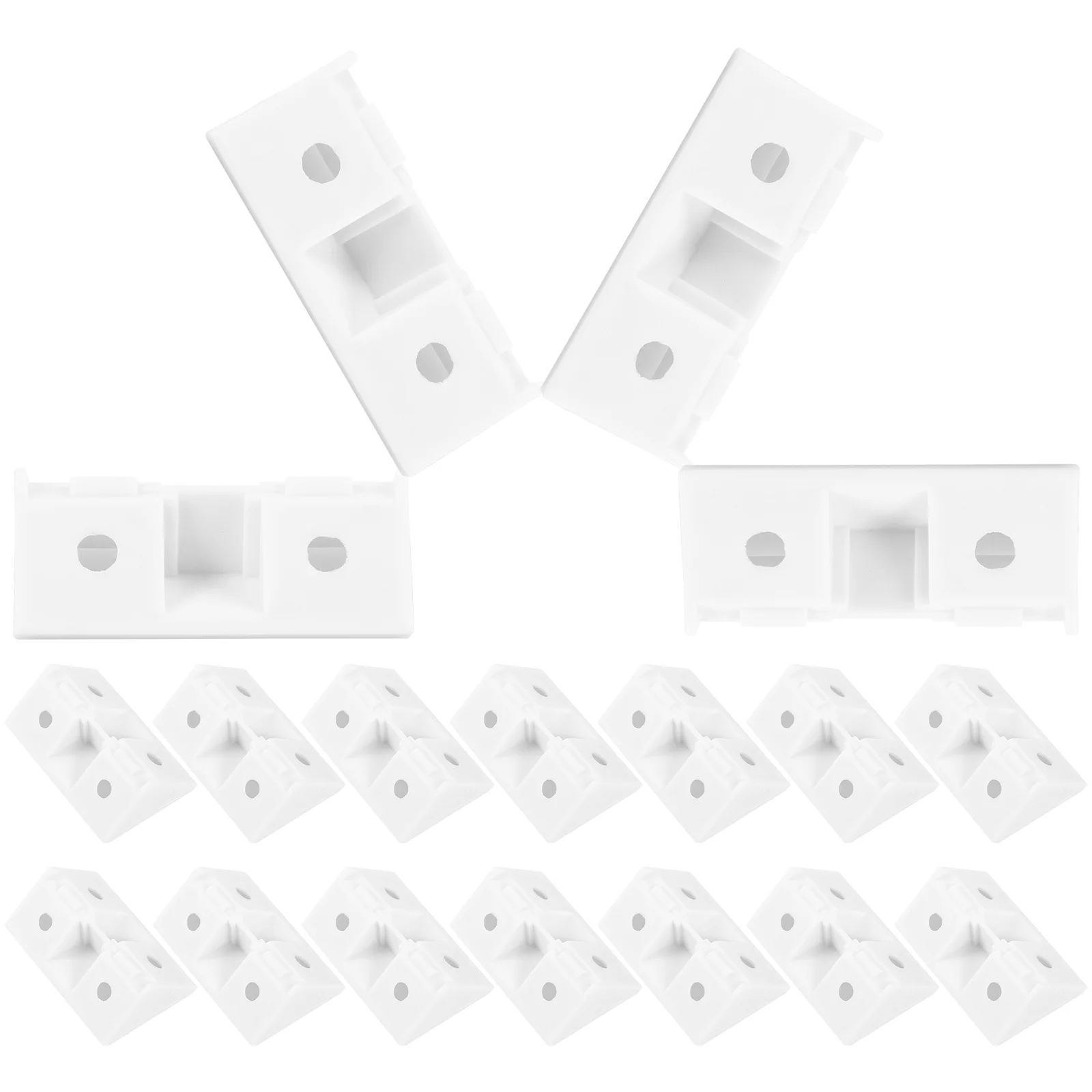 20Pcs Angle Brackets Plastic Corner Code Cabinet Supports Hanging Corner Brackets furniture corner connector